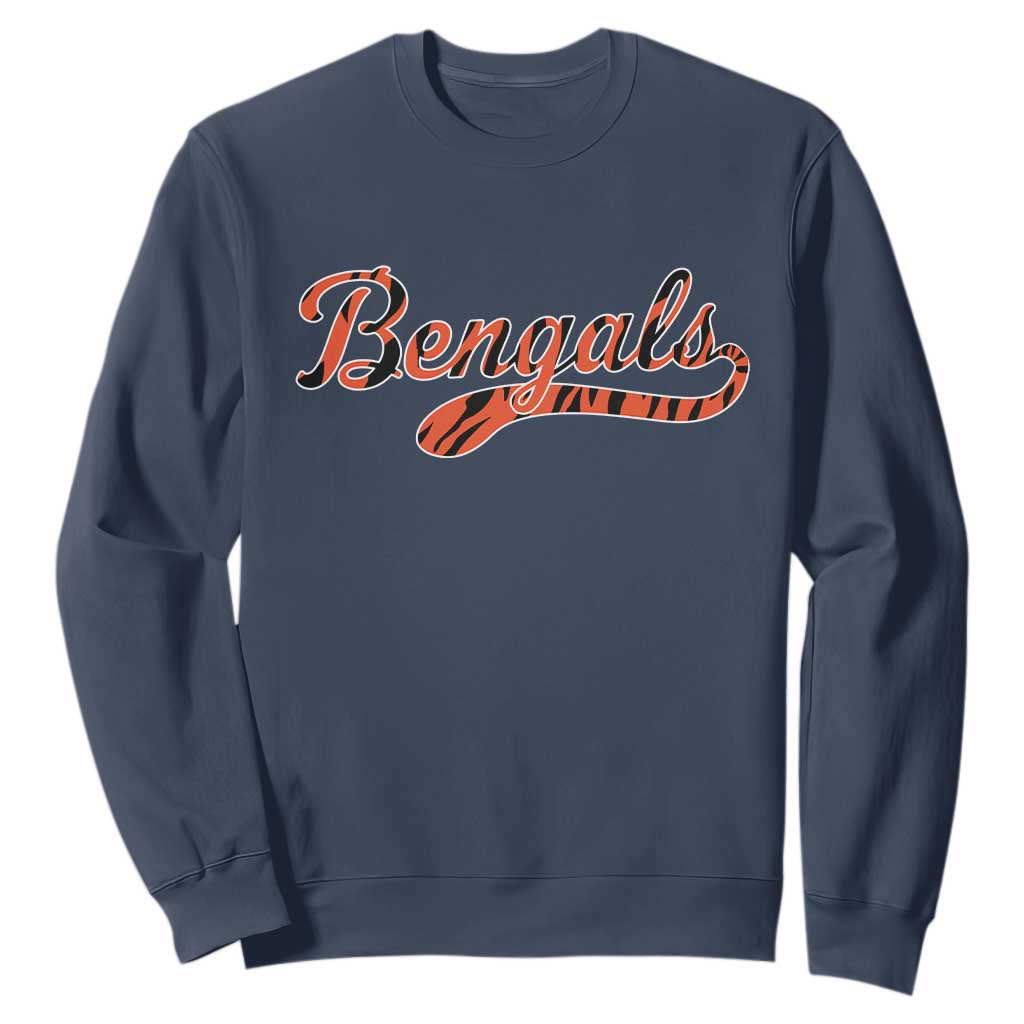 Vintage BFT Football Sweatshirt Retro Sports Style 80s 90s Cincy Lovers TS10 Navy Print Your Wear