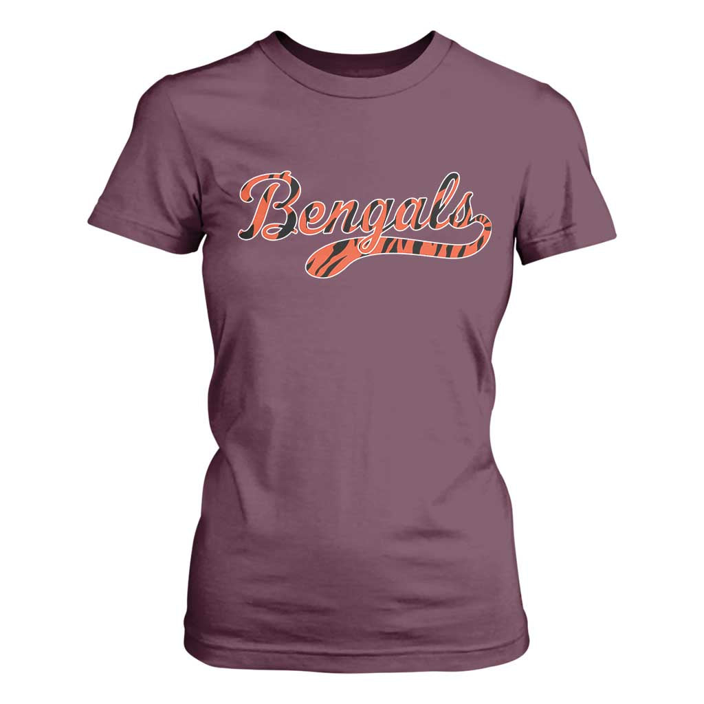 Vintage BFT Football T Shirt For Women Retro Sports Style 80s 90s Cincy Lovers TS10 Maroon Print Your Wear