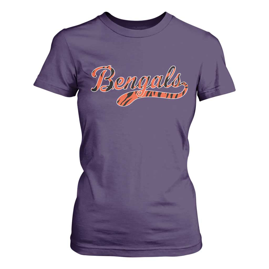 Vintage BFT Football T Shirt For Women Retro Sports Style 80s 90s Cincy Lovers TS10 Purple Print Your Wear