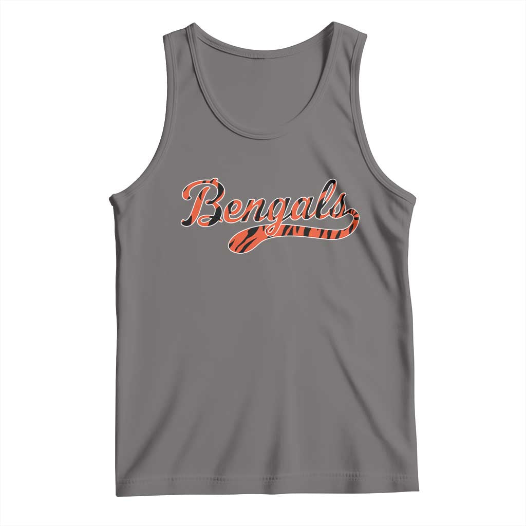 Vintage BFT Football Tank Top Retro Sports Style 80s 90s Cincy Lovers TS10 Deep Heather Print Your Wear