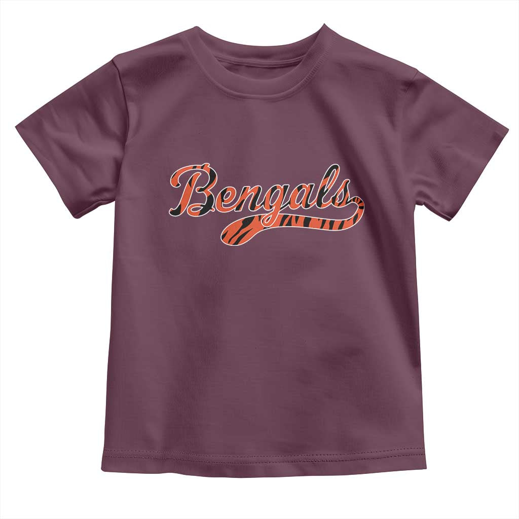 Vintage BFT Football Toddler T Shirt Retro Sports Style 80s 90s Cincy Lovers TS10 Maroon Print Your Wear