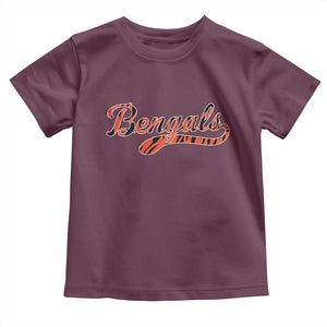 Vintage BFT Football Toddler T Shirt Retro Sports Style 80s 90s Cincy Lovers TS10 Maroon Print Your Wear