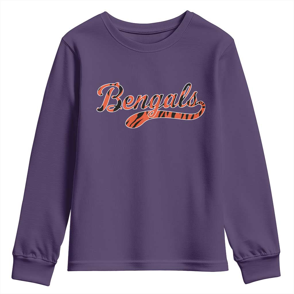Vintage BFT Football Youth Sweatshirt Retro Sports Style 80s 90s Cincy Lovers TS10 Purple Print Your Wear