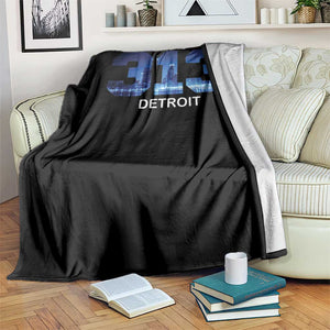 Vintage Detroit Michigan 313 Throw Blanket Area Code Skyline TS10 Print Your Wear