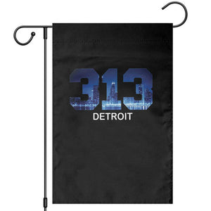 Vintage Detroit Michigan 313 Garden Flag Area Code Skyline TS10 Black Print Your Wear