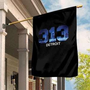 Vintage Detroit Michigan 313 Garden Flag Area Code Skyline TS10 Print Your Wear