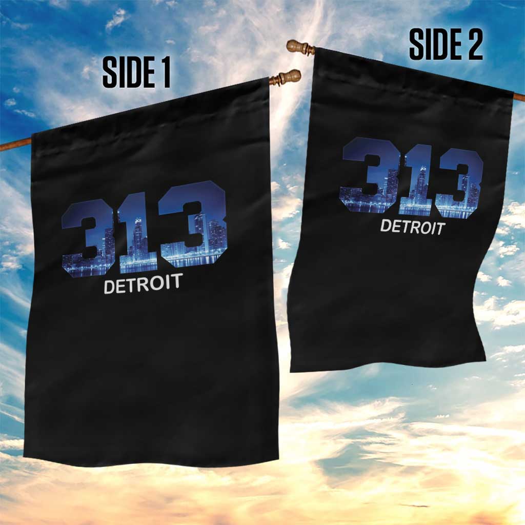 Vintage Detroit Michigan 313 Garden Flag Area Code Skyline TS10 Print Your Wear
