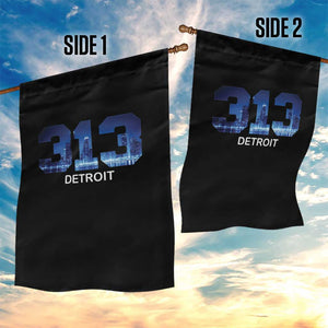 Vintage Detroit Michigan 313 Garden Flag Area Code Skyline TS10 Print Your Wear