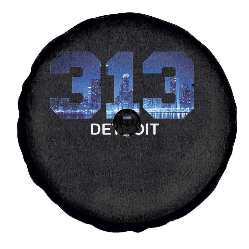 Vintage Detroit Michigan 313 Spare Tire Cover Area Code Skyline TS10 Print Your Wear