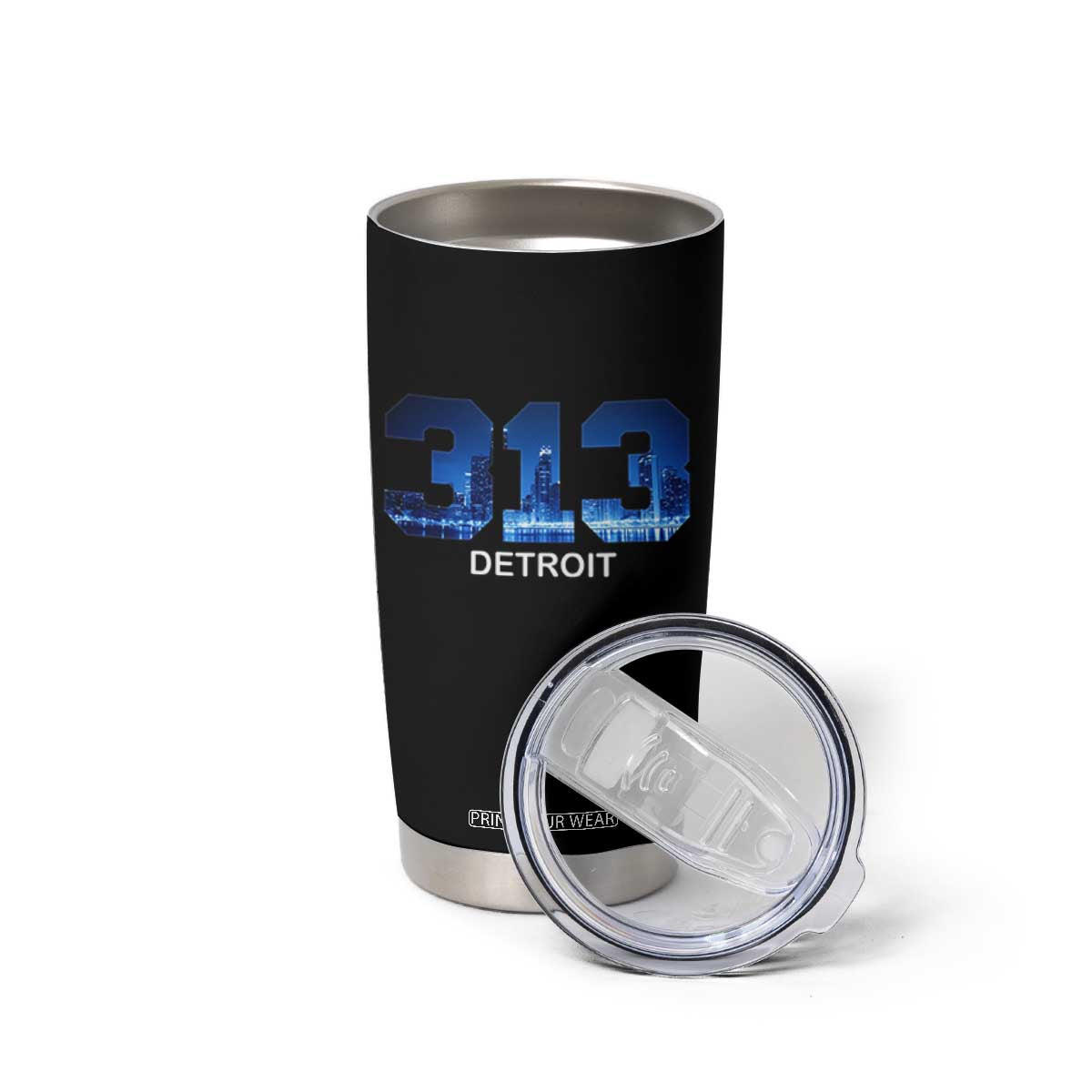 Vintage Detroit Michigan 313 Tumbler Cup Area Code Skyline TS10 Print Your Wear