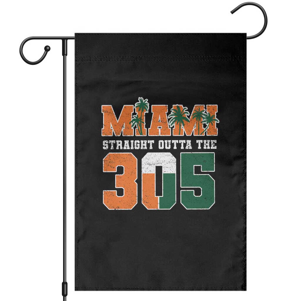 Straight Outta The 305 Miami Garden Flag Area Code Florida Pride TS10 Black Print Your Wear