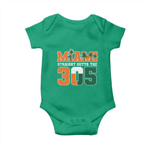 Straight Outta The 305 Miami Baby Onesie Area Code Florida Pride TS10 Irish Green Print Your Wear