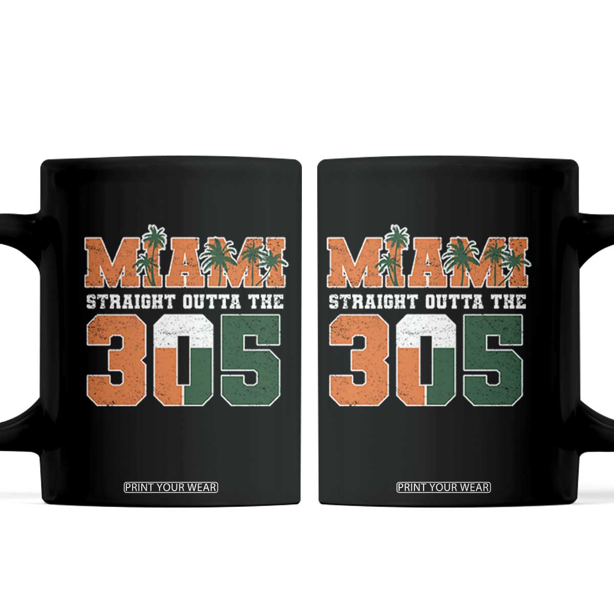 Straight Outta The 305 Miami Coffee Mug Area Code Florida Pride TS10 Black Print Your Wear