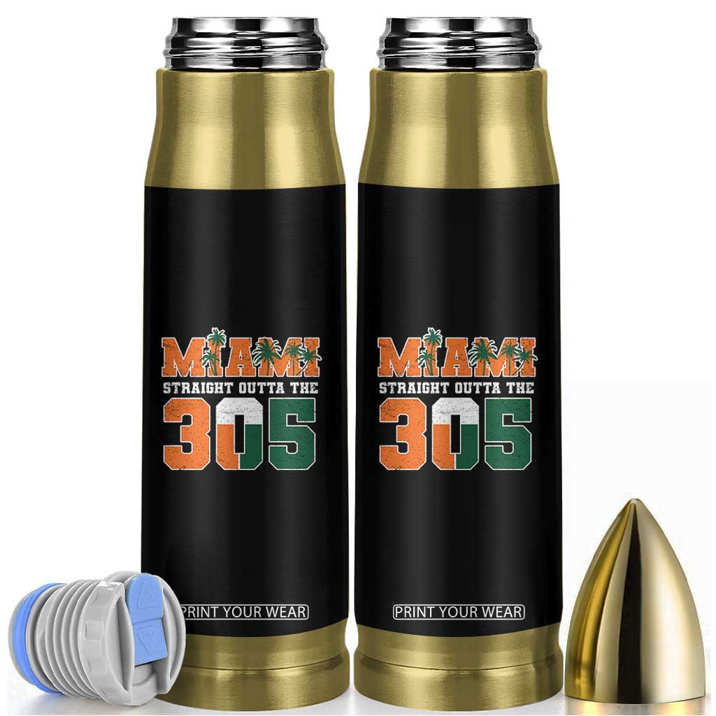 Straight Outta The 305 Miami Bullet Tumbler Area Code Florida Pride TS10 Black Print Your Wear