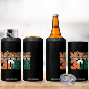 Straight Outta The 305 Miami 4 in 1 Can Cooler Tumbler Area Code Florida Pride TS10 Print Your Wear
