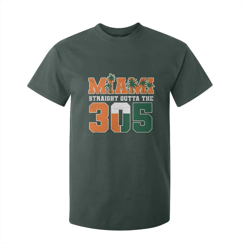 Straight Outta The 305 Miami T Shirt For Kid Area Code Florida Pride TS10 Dark Forest Green Print Your Wear
