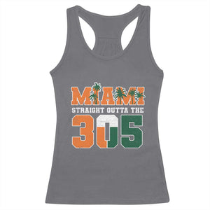 Straight Outta The 305 Miami Racerback Tank Top Area Code Florida Pride TS10 Charcoal Print Your Wear