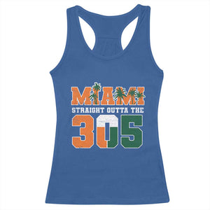 Straight Outta The 305 Miami Racerback Tank Top Area Code Florida Pride TS10 Royal Blue Print Your Wear