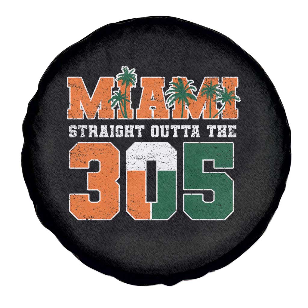 Straight Outta The 305 Miami Spare Tire Cover Area Code Florida Pride TS10 Print Your Wear