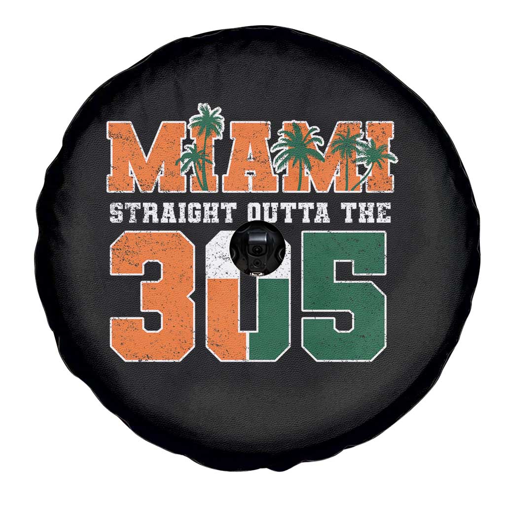Straight Outta The 305 Miami Spare Tire Cover Area Code Florida Pride TS10 Print Your Wear