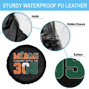 Straight Outta The 305 Miami Spare Tire Cover Area Code Florida Pride TS10 Print Your Wear