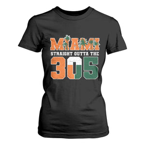 Straight Outta The 305 Miami T Shirt For Women Area Code Florida Pride TS10 Black Print Your Wear