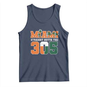 Straight Outta The 305 Miami Tank Top Area Code Florida Pride TS10 Navy Print Your Wear