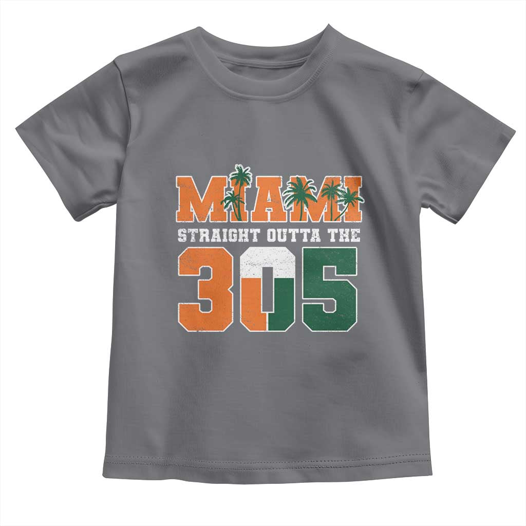 Straight Outta The 305 Miami Toddler T Shirt Area Code Florida Pride TS10 Charcoal Print Your Wear