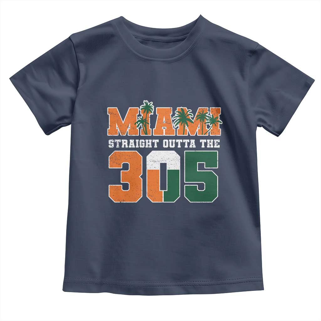 Straight Outta The 305 Miami Toddler T Shirt Area Code Florida Pride TS10 Navy Print Your Wear