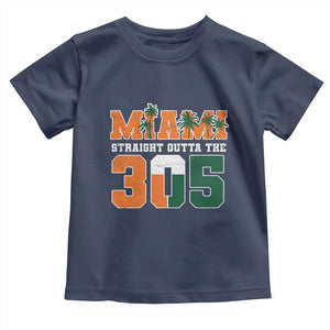 Straight Outta The 305 Miami Toddler T Shirt Area Code Florida Pride TS10 Navy Print Your Wear
