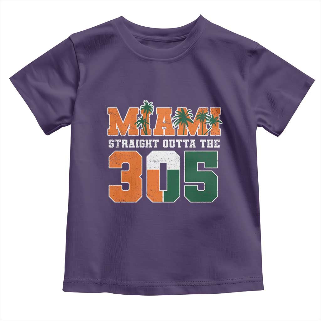 Straight Outta The 305 Miami Toddler T Shirt Area Code Florida Pride TS10 Purple Print Your Wear