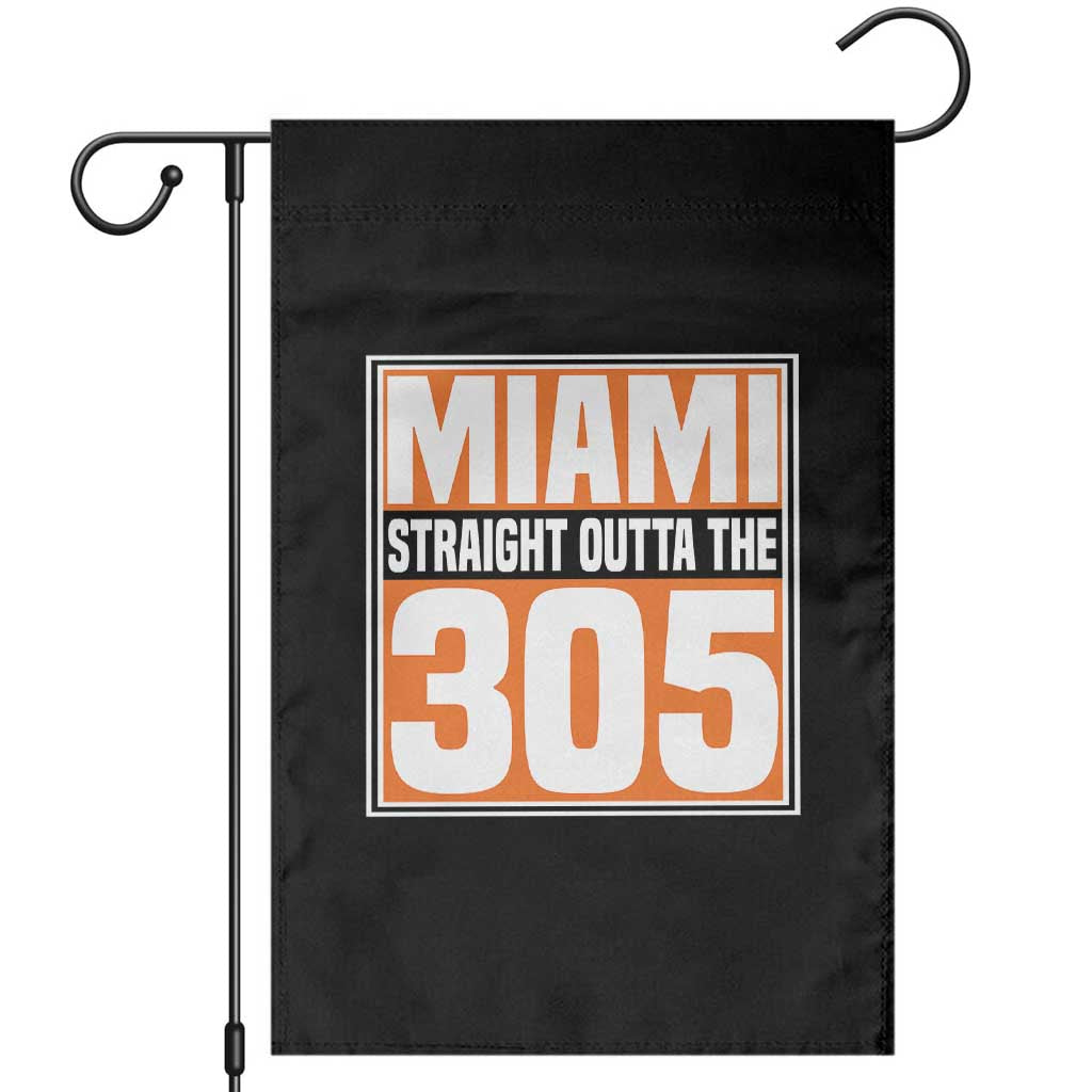 Miami Garden Flag Straight Outta The 305 Area Code Florida Pride TS10 Black Print Your Wear