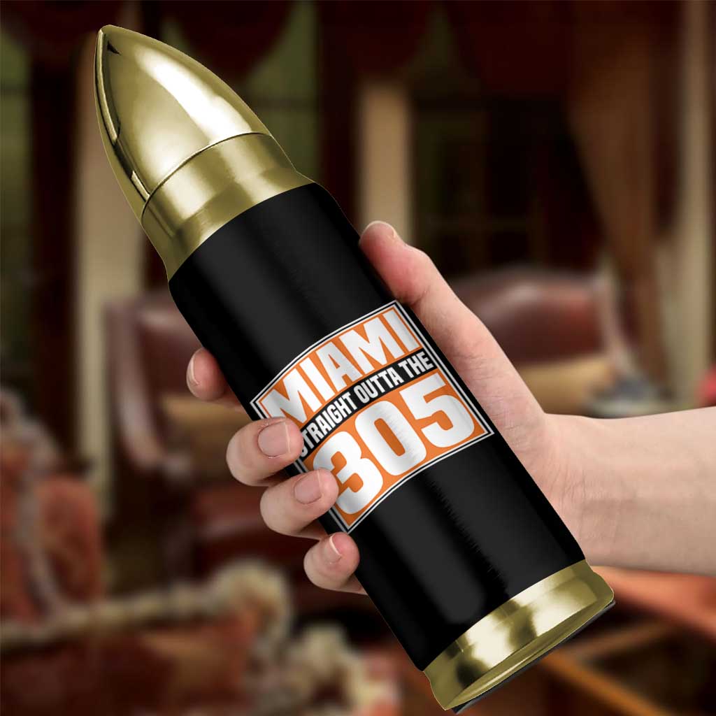 Miami Bullet Tumbler Straight Outta The 305 Area Code Florida Pride TS10 Print Your Wear