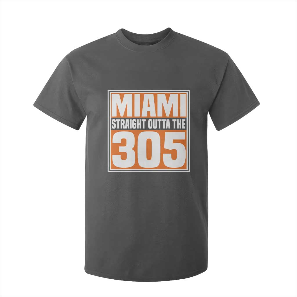 Miami T Shirt For Kid Straight Outta The 305 Area Code Florida Pride TS10 Dark Heather Print Your Wear