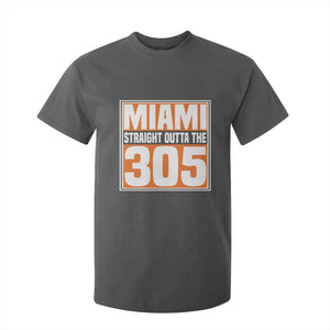 Miami T Shirt For Kid Straight Outta The 305 Area Code Florida Pride TS10 Dark Heather Print Your Wear
