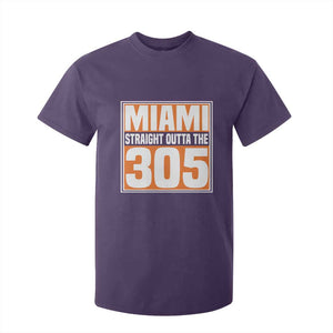 Miami T Shirt For Kid Straight Outta The 305 Area Code Florida Pride TS10 Purple Print Your Wear