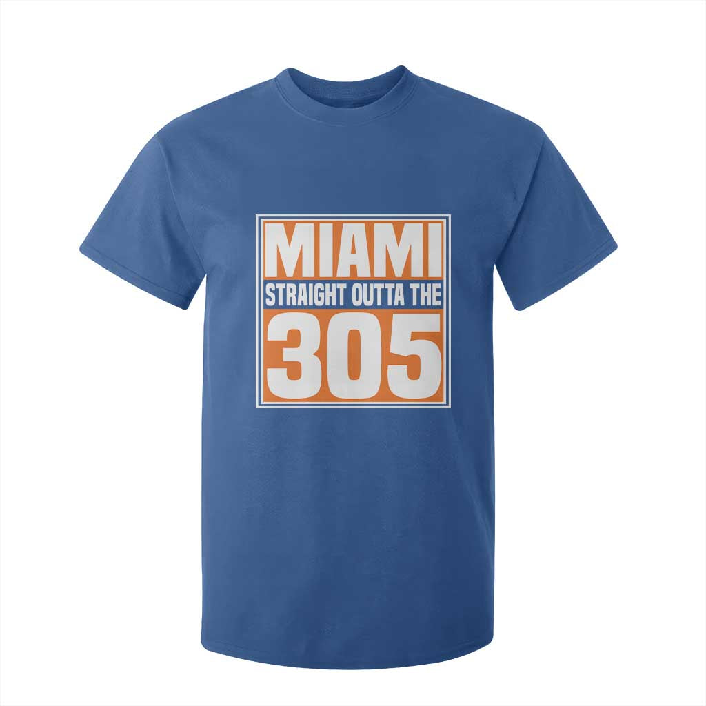 Miami T Shirt For Kid Straight Outta The 305 Area Code Florida Pride TS10 Royal Blue Print Your Wear