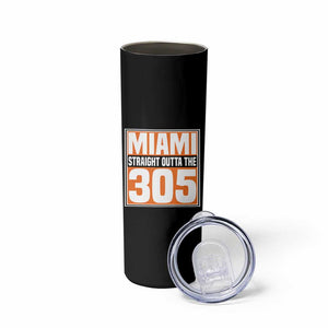 Miami Skinny Tumbler Straight Outta The 305 Area Code Florida Pride TS10 Print Your Wear