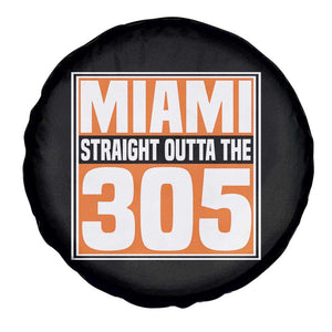 Miami Spare Tire Cover Straight Outta The 305 Area Code Florida Pride TS10 Print Your Wear