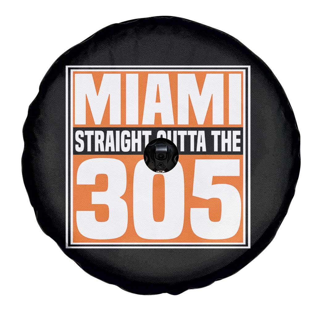 Miami Spare Tire Cover Straight Outta The 305 Area Code Florida Pride TS10 Print Your Wear