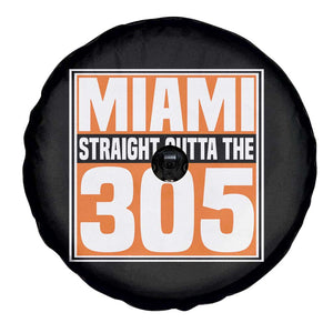 Miami Spare Tire Cover Straight Outta The 305 Area Code Florida Pride TS10 Print Your Wear