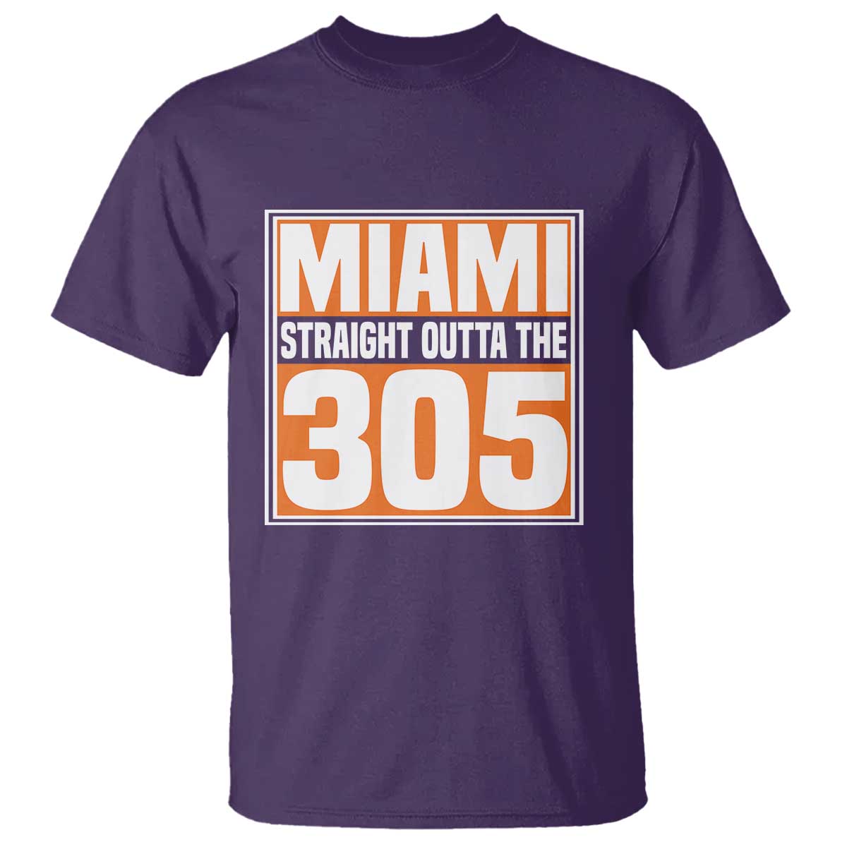 Miami T Shirt Straight Outta The 305 Area Code Florida Pride TS10 Purple Print Your Wear