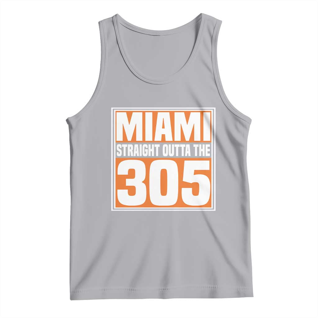 Miami Tank Top Straight Outta The 305 Area Code Florida Pride TS10 Athletic Heather Print Your Wear