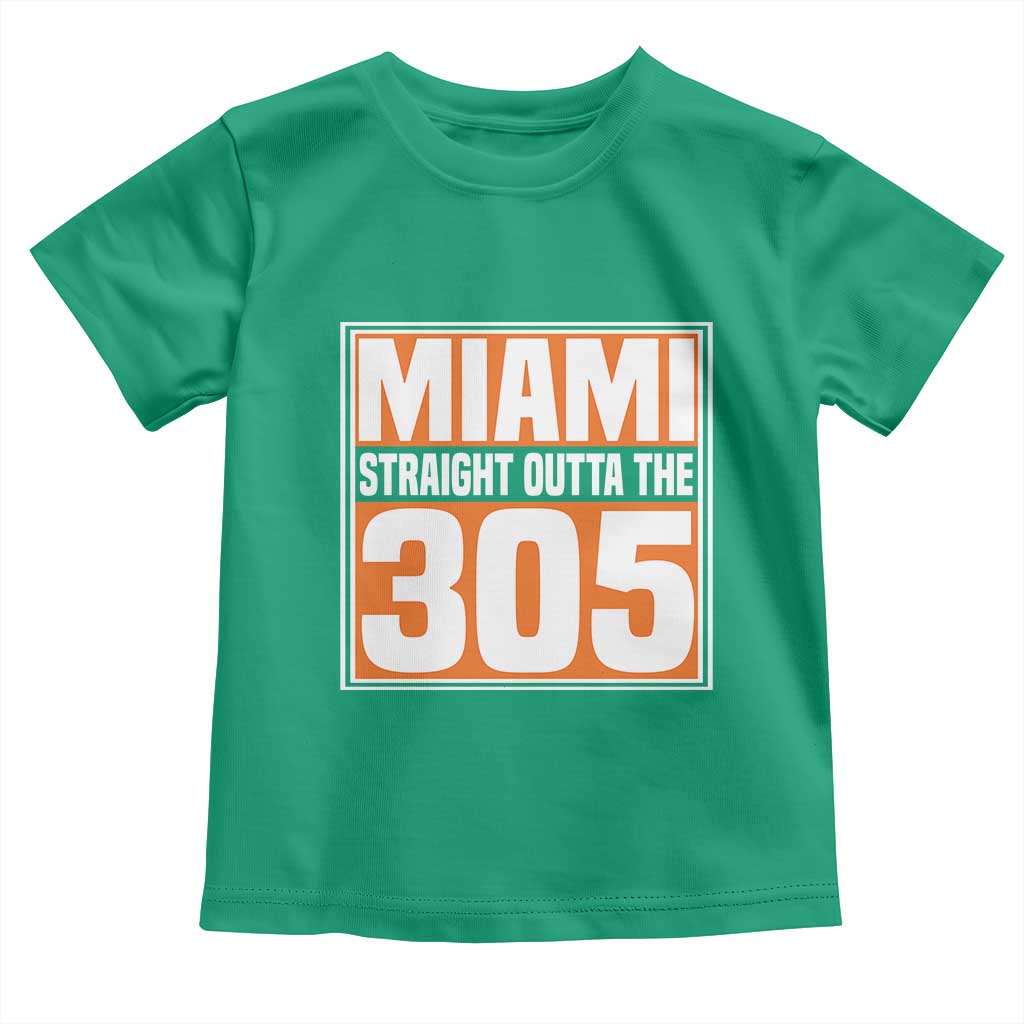 Miami Toddler T Shirt Straight Outta The 305 Area Code Florida Pride TS10 Irish Green Print Your Wear