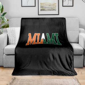 Retro Miami Throw Blanket Florida FL Vintage Classic Athletic Sports TS10 Print Your Wear