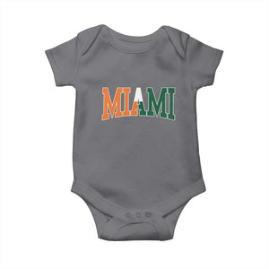 Retro Miami Baby Onesie Florida FL Vintage Classic Athletic Sports TS10 Charcoal Print Your Wear