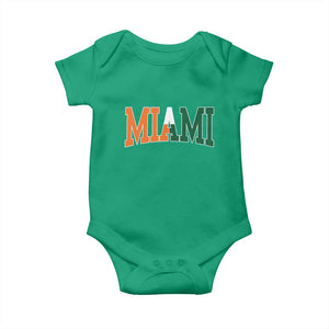 Retro Miami Baby Onesie Florida FL Vintage Classic Athletic Sports TS10 Irish Green Print Your Wear