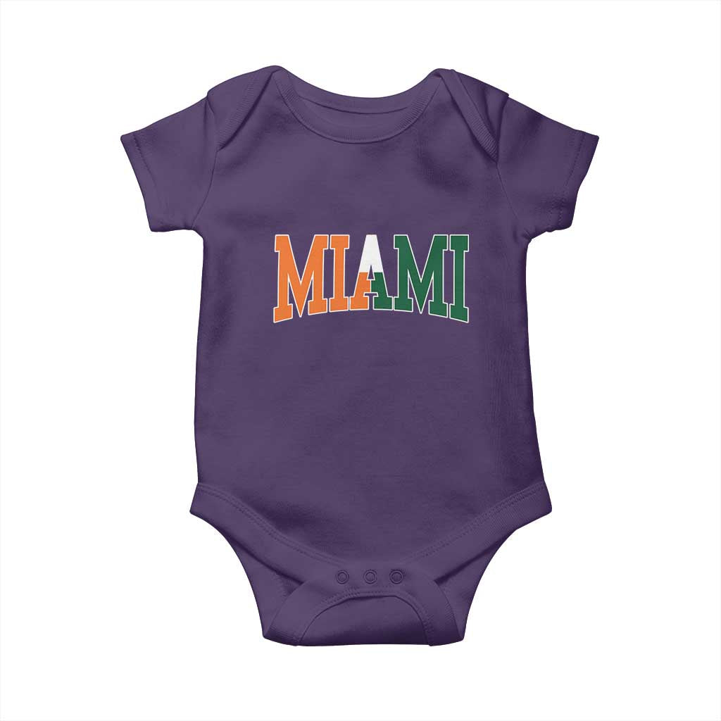 Retro Miami Baby Onesie Florida FL Vintage Classic Athletic Sports TS10 Purple Print Your Wear