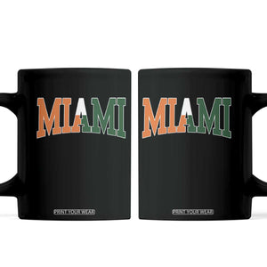 Retro Miami Coffee Mug Florida FL Vintage Classic Athletic Sports TS10 Black Print Your Wear