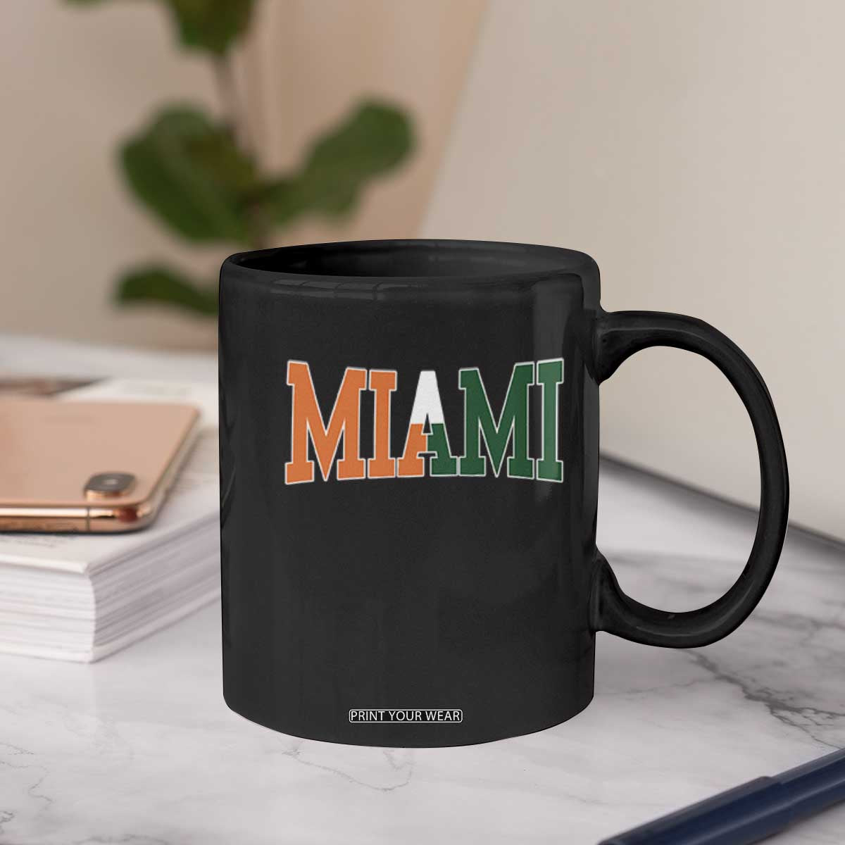 Retro Miami Coffee Mug Florida FL Vintage Classic Athletic Sports TS10 Print Your Wear